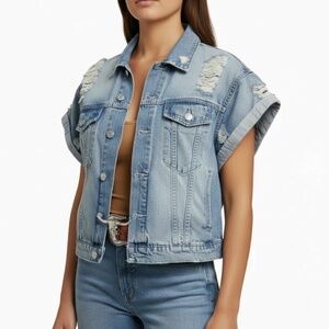 Black orchid denim jacket oversized seen on Beyoncé xs fits small too